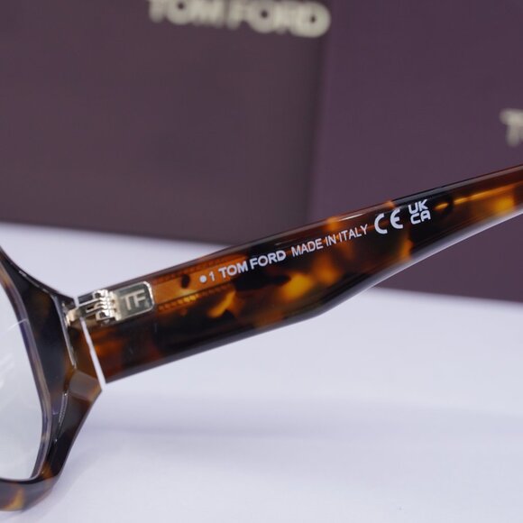 Tom Ford FT5967-B 052 Geometric Eyeglasses 53mm – Havana/Blue Light Block - Picture 6 of 9